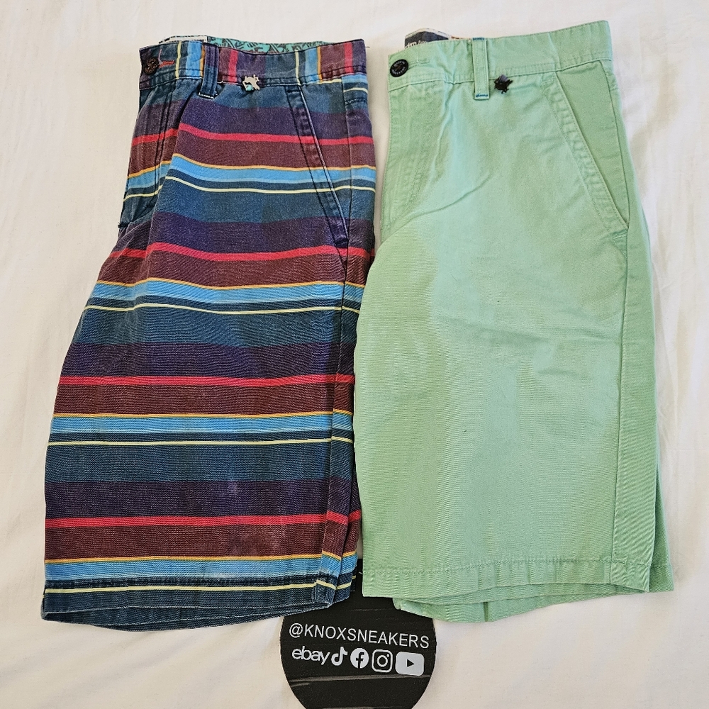 LOT OF 2 Modern Amusement Parker Skins Shorts Mint Stripes Men's Size 31